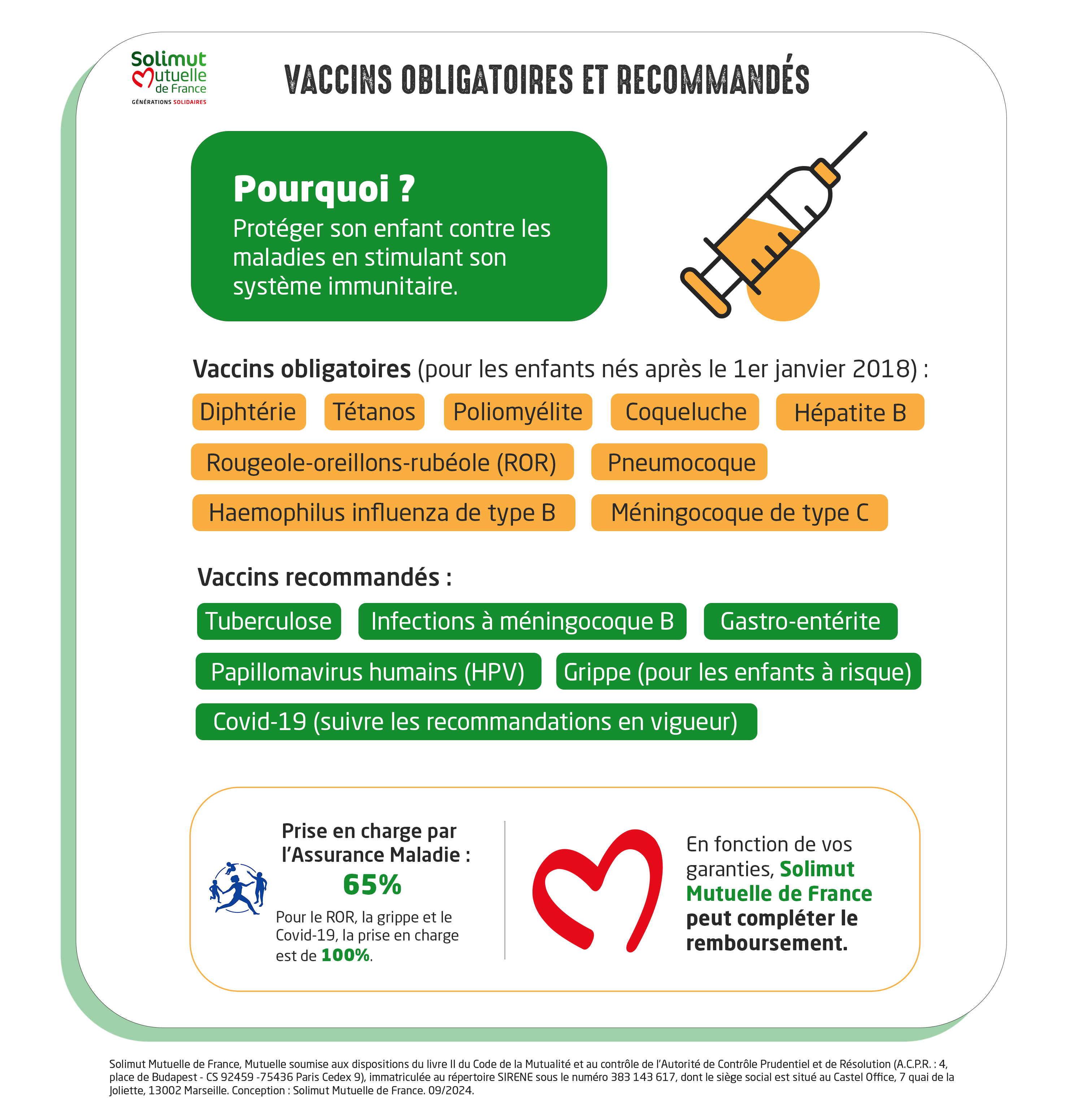 Vaccins obligatoires et recommandés